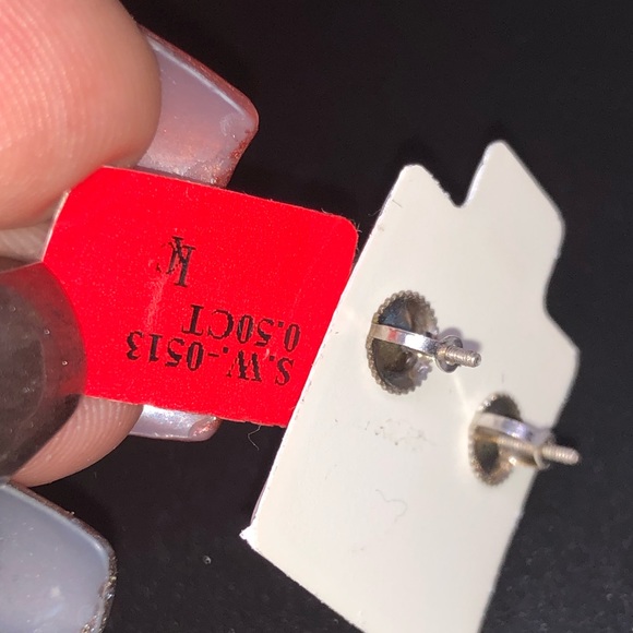 Pear REAL DIAMOND earrings 1/2CT w/ appraisal doc - Picture 3 of 8